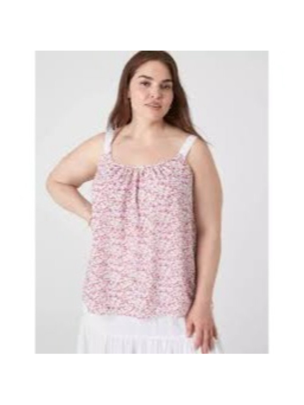 Lane Bryant Womens Plus Size Floral Print Tank Top Size 26